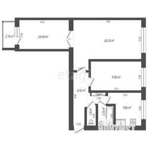 3-к квартира, вторичка, 58м2, 5/9 этаж
