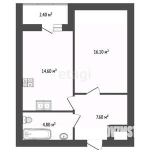 1-к квартира, вторичка, 44м2, 3/4 этаж
