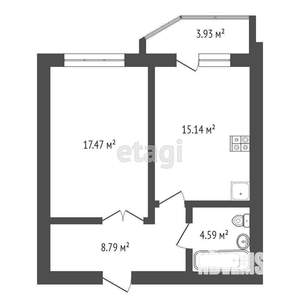 1-к квартира, вторичка, 31м2, 2/3 этаж