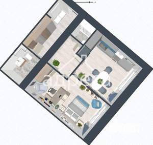 1-к квартира, вторичка, 52м2, 2/16 этаж