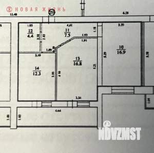 2-к квартира, сданный дом, 65м2, 16/17 этаж