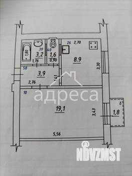 1-к квартира, вторичка, 37м2, 3/4 этаж