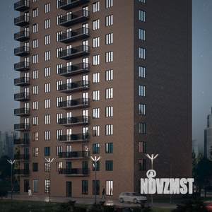 1-к квартира, строящийся дом, 41м2, 15/17 этаж