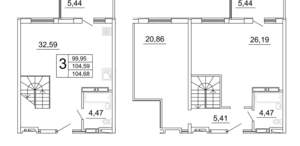 1-к квартира, вторичка, 105м2, 26/26 этаж