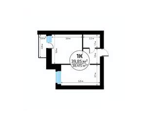 1-к квартира, вторичка, 40м2, 11/18 этаж