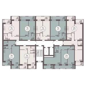 1-к квартира, вторичка, 56м2, 6/8 этаж