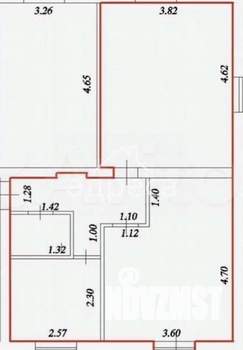 2-к квартира, вторичка, 47м2, 1/2 этаж