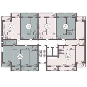 3-к квартира, вторичка, 106м2, 8/8 этаж