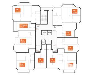 3-к квартира, вторичка, 81м2, 6/23 этаж