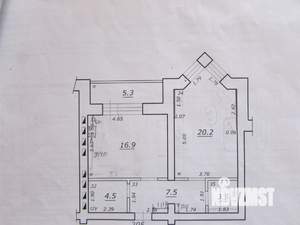 1-к квартира, вторичка, 53м2, 8/11 этаж