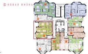 2-к квартира, строящийся дом, 73м2, 4/23 этаж
