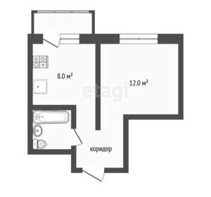 1-к квартира, вторичка, 29м2, 1/9 этаж