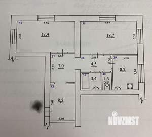 2-к квартира, вторичка, 69м2, 2/5 этаж