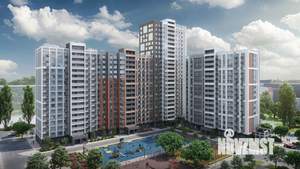 2-к квартира, строящийся дом, 61м2, 24/24 этаж