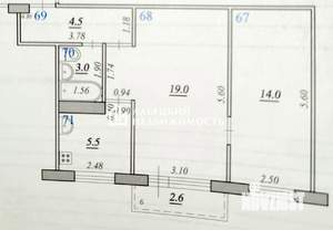 2-к квартира, вторичка, 46м2, 5/5 этаж