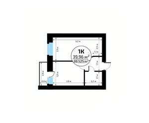 1-к квартира, вторичка, 40м2, 16/18 этаж