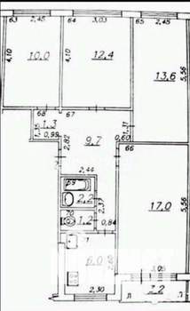 4-к квартира, вторичка, 75м2, 1/5 этаж