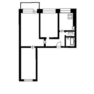 3-к квартира, вторичка, 60м2, 7/9 этаж