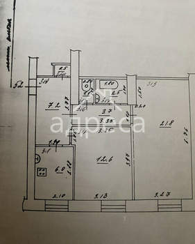 2-к квартира, вторичка, 55м2, 1/3 этаж