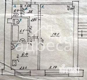 1-к квартира, вторичка, 33м2, 6/9 этаж