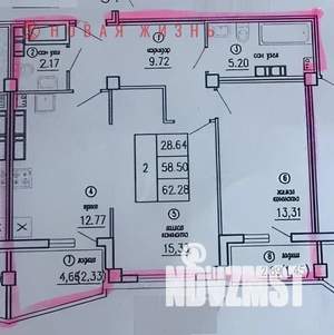 2-к квартира, вторичка, 67м2, 14/21 этаж