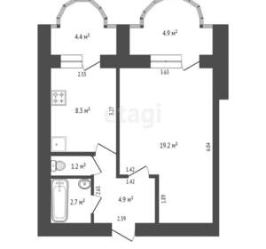 1-к квартира, вторичка, 36м2, 8/10 этаж