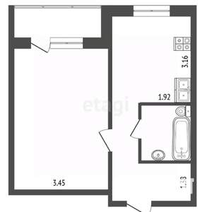 1-к квартира, вторичка, 40м2, 8/9 этаж