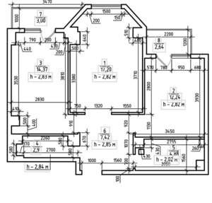 2-к квартира, сданный дом, 63м2, 4/21 этаж