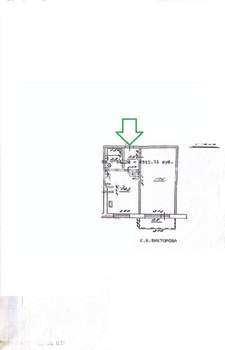 1-к квартира, вторичка, 36м2, 6/9 этаж