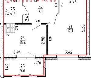 1-к квартира, сданный дом, 38м2, 9/16 этаж