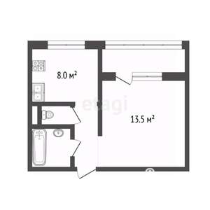 1-к квартира, вторичка, 28м2, 8/9 этаж