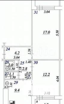 2-к квартира, вторичка, 49м2, 11/12 этаж