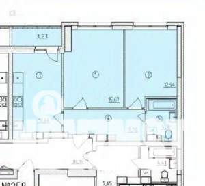 2-к квартира, вторичка, 57м2, 14/19 этаж