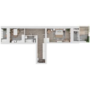 1-к квартира, вторичка, 62м2, 1/8 этаж