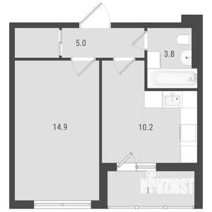 1-к квартира, вторичка, 36м2, 5/15 этаж