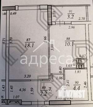1-к квартира, вторичка, 41м2, 3/23 этаж