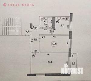 2-к квартира, вторичка, 44м2, 4/5 этаж