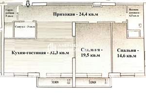 3-к квартира, вторичка, 100м2, 7/25 этаж