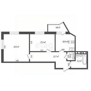 2-к квартира, вторичка, 64м2, 17/20 этаж