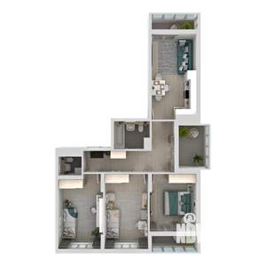 3-к квартира, вторичка, 79м2, 19/24 этаж