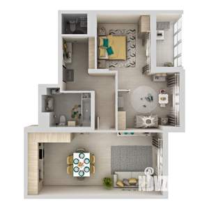 1-к квартира, вторичка, 69м2, 2/24 этаж