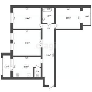 3-к квартира, вторичка, 111м2, 11/12 этаж