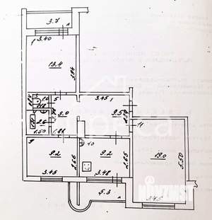 3-к квартира, вторичка, 73м2, 4/9 этаж