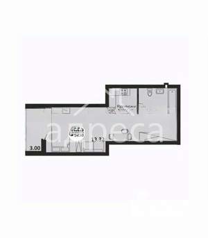 Студия квартира, вторичка, 34м2, 12/26 этаж