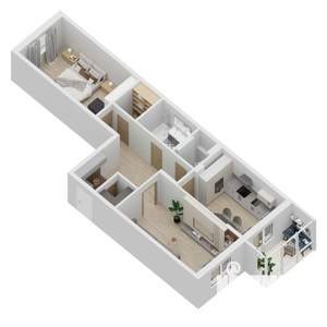 2-к квартира, строящийся дом, 80м2, 17/27 этаж