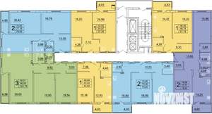 2-к квартира, строящийся дом, 80м2, 13/27 этаж