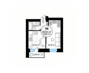 1-к квартира, вторичка, 38м2, 5/18 этаж