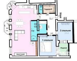 2-к квартира, вторичка, 128м2, 12/13 этаж