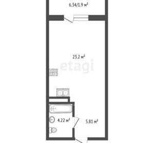Студия квартира, вторичка, 40м2, 14/23 этаж