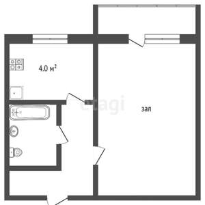 1-к квартира, вторичка, 31м2, 5/9 этаж